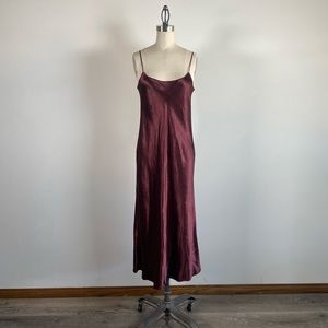 Vince Satin Slip Dress XS - Maroon / Burgundy